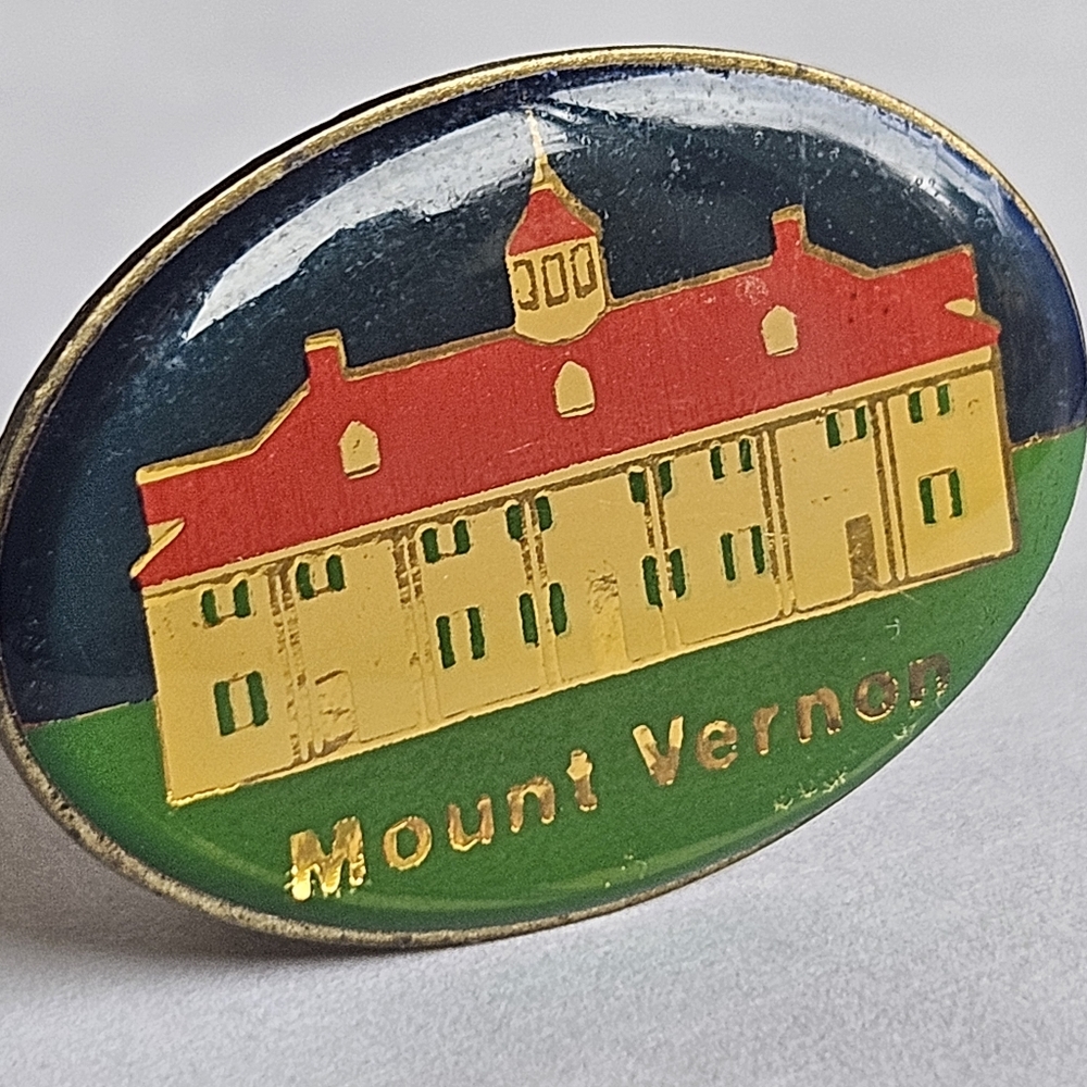 *SOLD* Mount Vernon Enamel Pin Pinback Hat Lapel Vintage Collectible